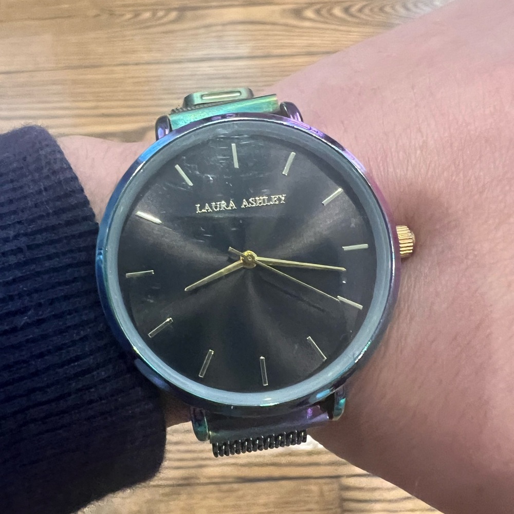 Laura Ashley iridescent watch - magnetic band